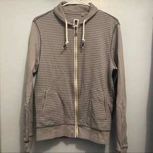 Mens HOWE grey zip up hoodie